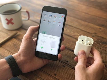 AirPods automatically connect to the user's iPhone.