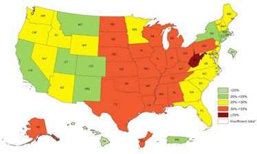 obesity map white americans