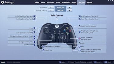 Builder Pro Controller Layout 