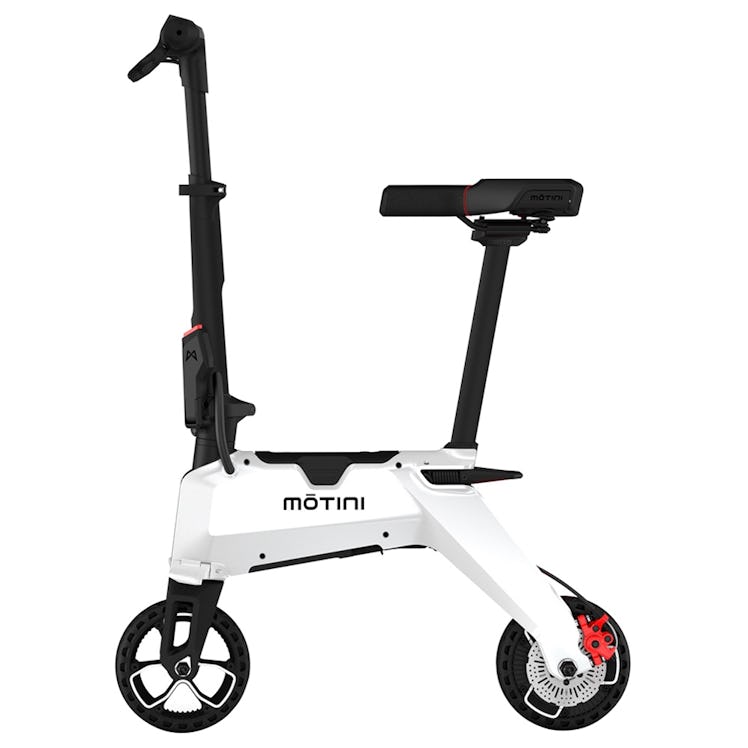 MOTINI Nano Mini Portable Electric Moped Scooter 250W Motor 7 Inch Tire - Black