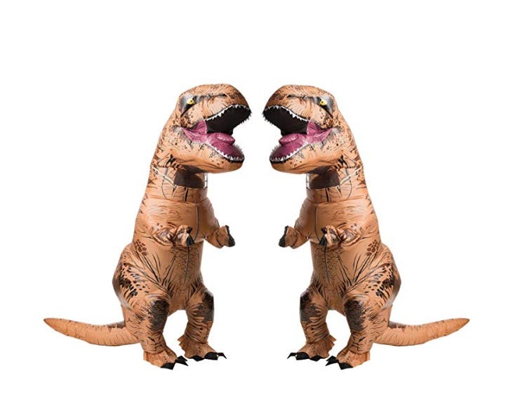 Jurasic World T-Rex Adult Inflatable Costume 2 Pack Bundle Set