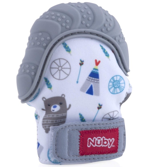 Nuby Soothing Teething Mitten with Hygenic Travel Bag