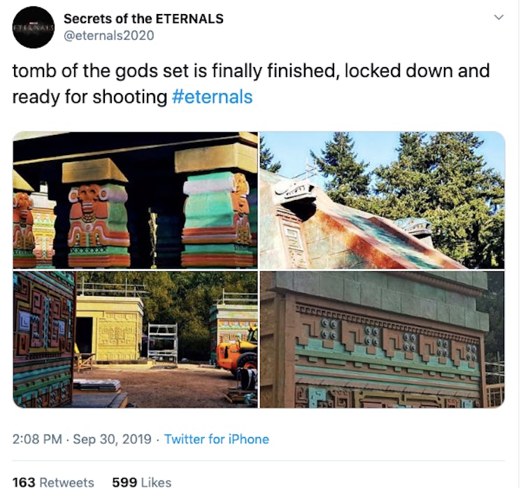marvel eternals temple of the gods twitter set photo leak