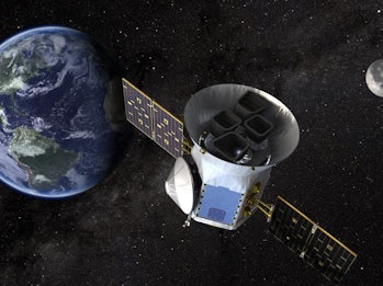 An artist's rendering of TESS, the MIT-managed planet-hunting satellite.