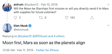 Elon Musk took to Twitter in February 2019 to lay out plans for a manned mission to Mars -- a journe...