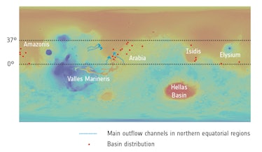 A map showing the distribution of a number of deep craters recently explored as part of a study into...