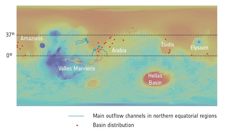 A map showing the distribution of a number of deep craters recently explored as part of a study into...
