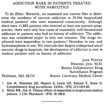 Opioid Crisis is Linked to a 37 Year Old Letter Opioid Crisis is Linked to a 37 Year Old Letter