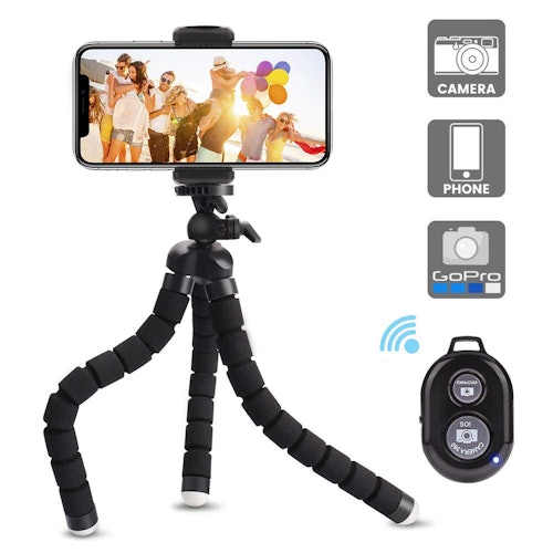 Candywe Cell Phone Tripod Flexible Tripod with Bluetooth Remote Shutter