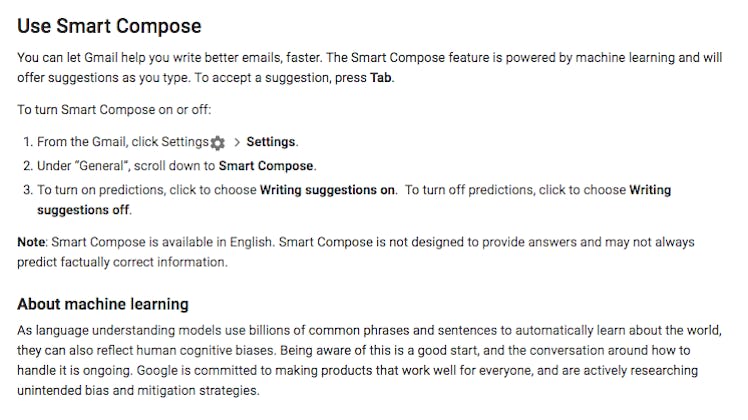 Smart Compose from Gmail