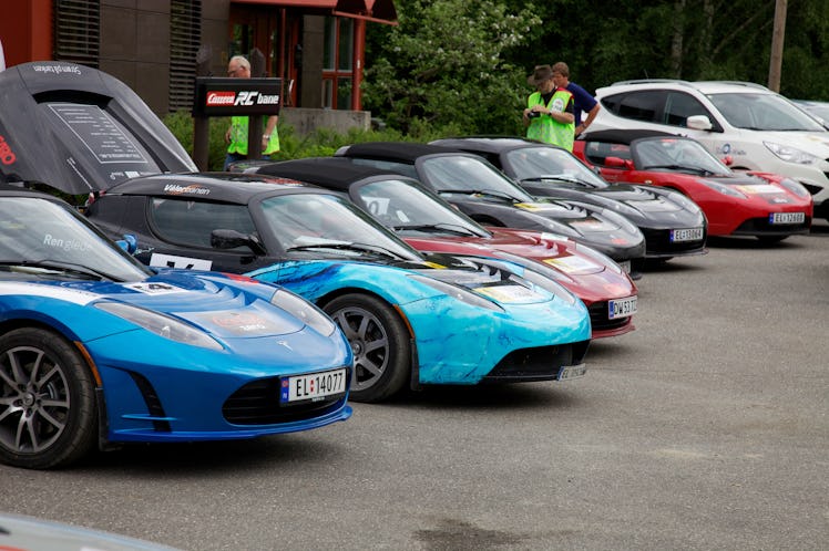 Tesla, Tesla, Tesla, Tesla, Tesla, Tesla, Hounday Hydrogen in Zero Rally 2011. Foto: Eirik Helland U...