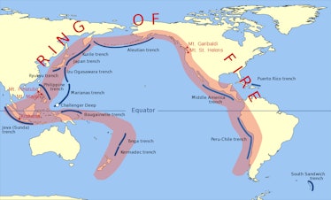 The Ring of Fire includes tons of sites that have more geological activity.