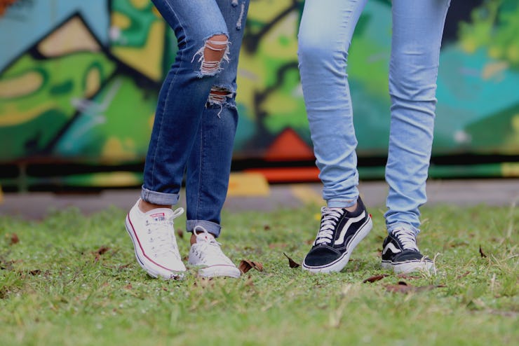 Two people with great insoles standing comfortably.