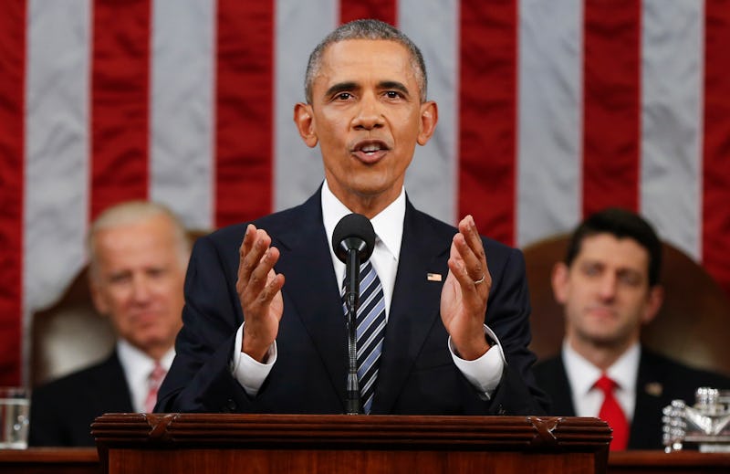 Barack Obama during his speech