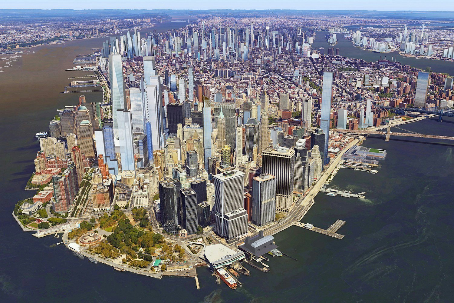 These New Renderings Of Manhattan In 2020 Show A Super Tall Future   A Visualization Of Manhattans Financial District In 2020 