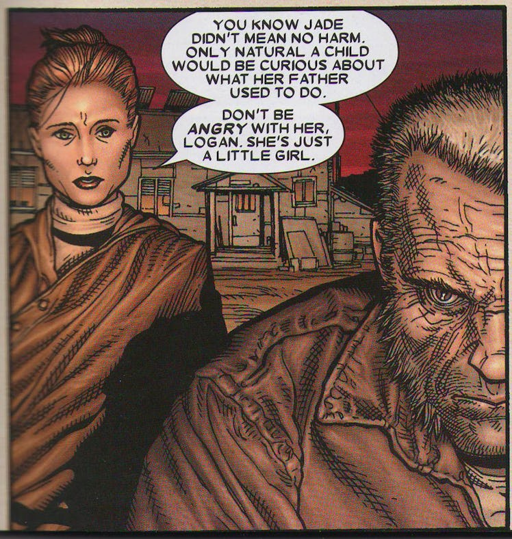 Maureen is Logan's wife in several storylines, including 'Old Man Logan'.