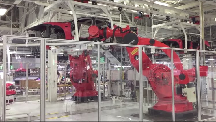 Tesla's factory in Fremont, CA. 