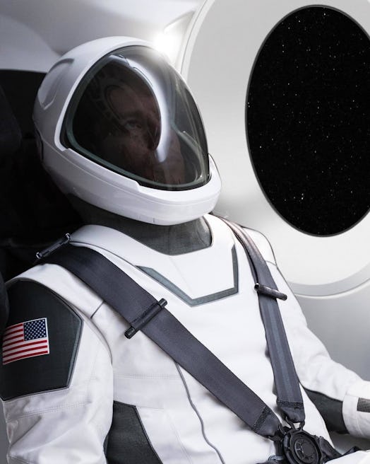 SpaceX astronaut space suit ready for takeoff.