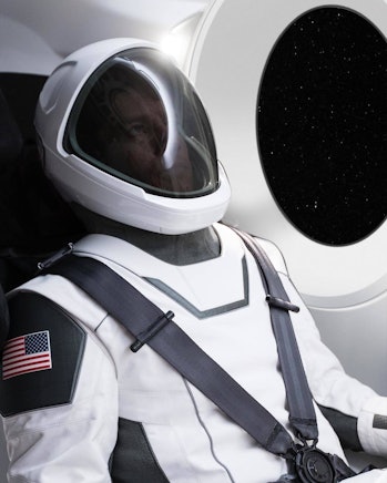 SpaceX astronaut space suit ready for takeoff.
