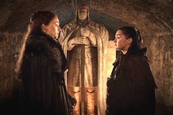 Sophie Turner and Maisie Williams in 'Game of Thrones' Season 7