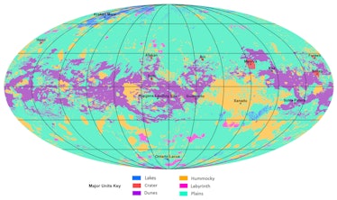Titan geological map