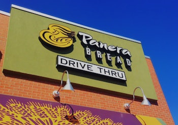 Panera Bread Drive through sign and storefront