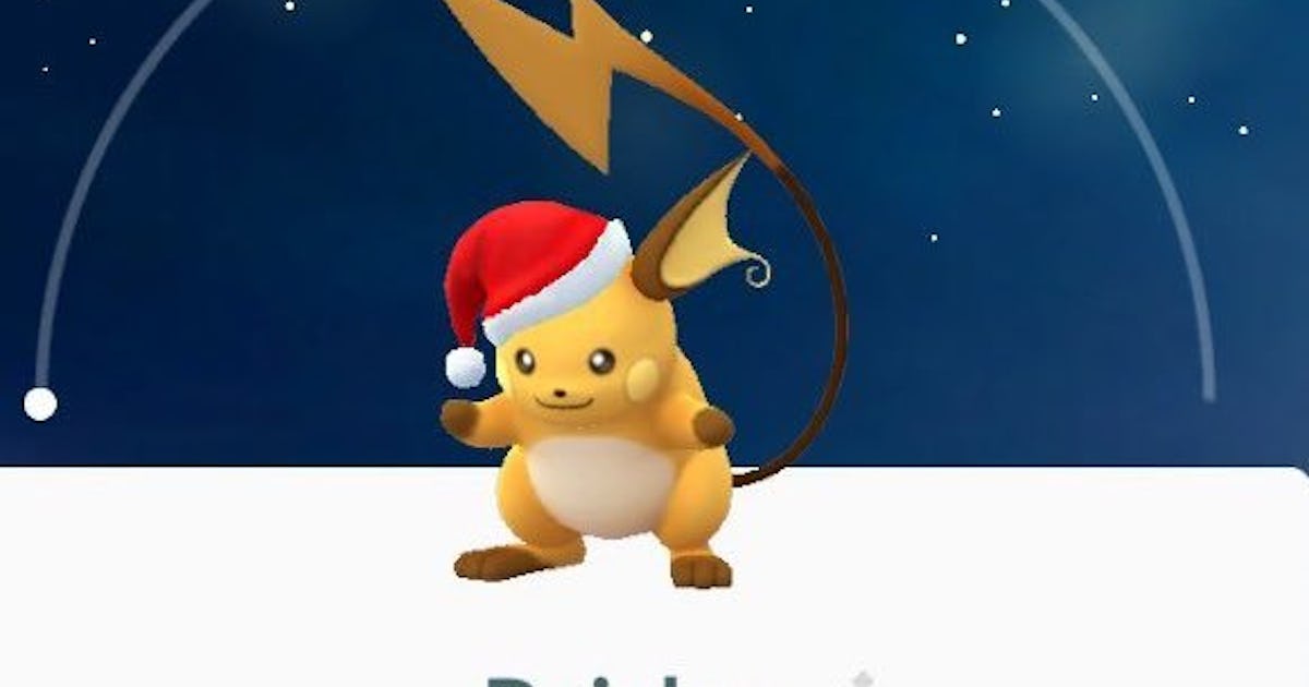 Christmas pikachu pokemon discount go