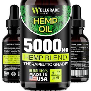 Hemp Oil for Anxiety Relief - 5000 MG - Premium Seed Grade - Natural Hemp Oil for Better Sleep