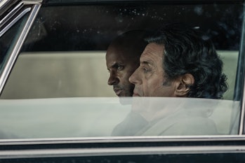 Ricky Whittle and Ian McShane in 'American Gods' Episode 3