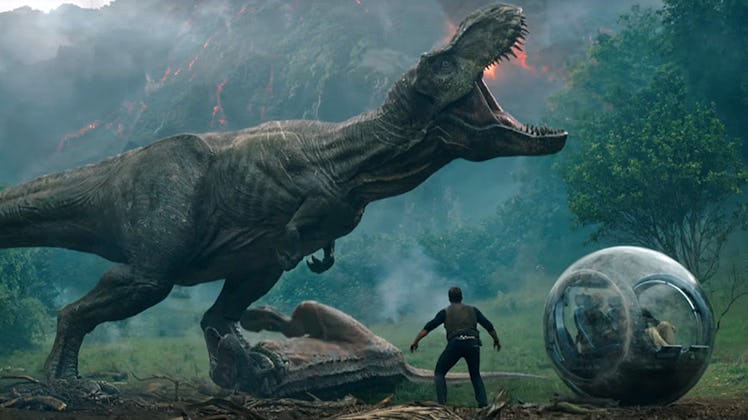 Chris Pratt's Owen encounters the same T. rex that's been around for decades.