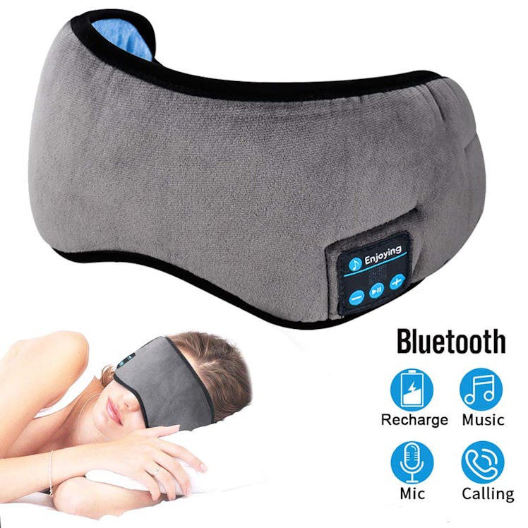 Bluetooth Eye Mask Sleep Headphones,ZesGood Music Travel Sleep Mask Wireless Bluetooth Headphones Bu...