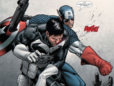 Marvel Captain America Punches Punisher