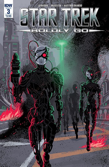 The Borg are back facing the original crew in the IDW comic series.