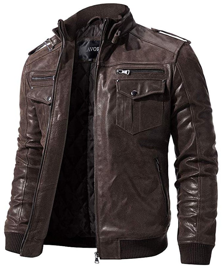 FLAVOR Retro Leather Motorcycle Jacket