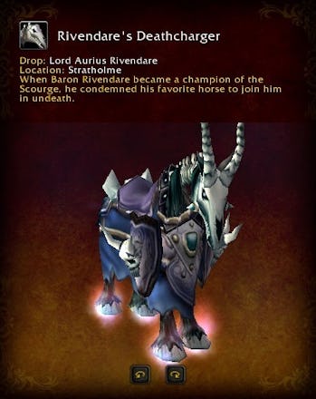 The Best Mounts To Collect In World Of Warcraft Invincible's reins is a rare drop from the lich king on heroic 25man in the icecrown citadel raid on roughly a 1% drop chance. the best mounts to collect in world of