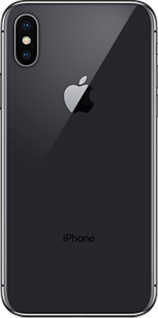 The space gray iPhone X