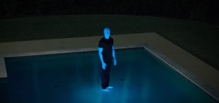 Doctor Manhattan walks on water.