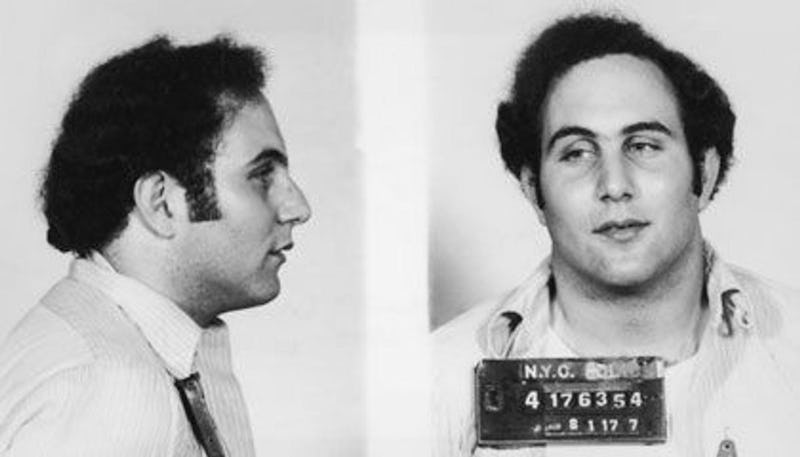 A mugshot of the American serial Killer David Berkowitz