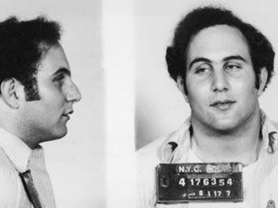 A mugshot of the American serial Killer David Berkowitz