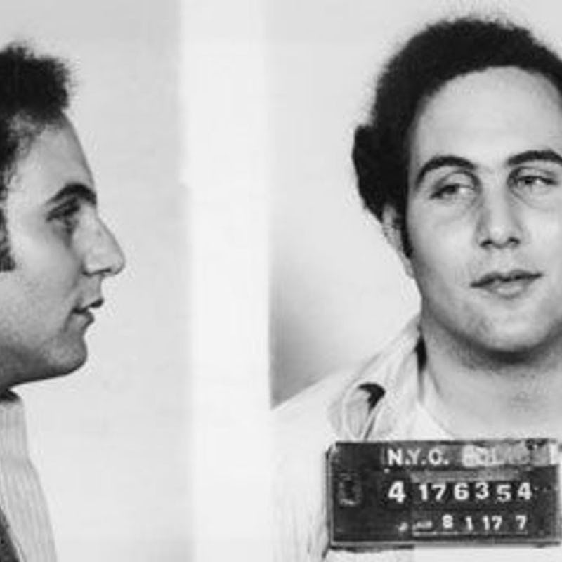 A mugshot of the American serial Killer David Berkowitz