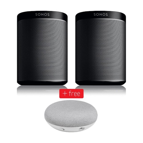 Sonos Play:1 Stereo Set + free Google Home Mini