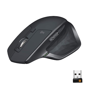 Logitech MX Master 2S Wireless Mouse – Use on Any Surface, Hyper-Fast Scrolling, Ergonomic Shape, Re...