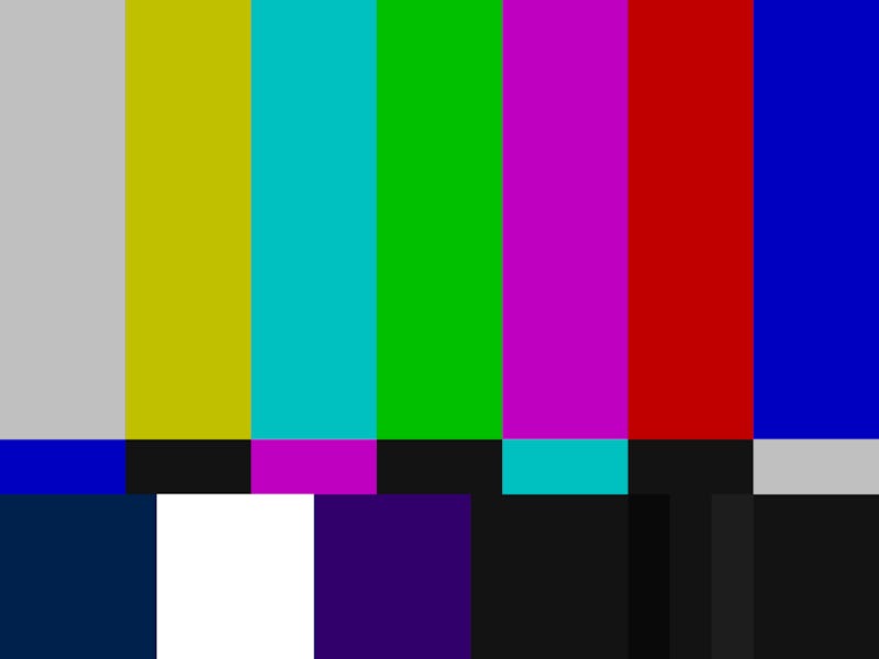 A TV color bar in various colors.