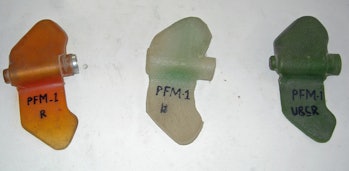 The highly explosive anti-infantry PFM-1, or "butterfly," mine.