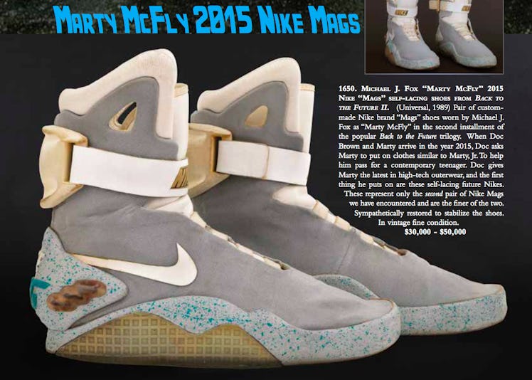 Marty McFly s 2015 Nike Mags From Back to the Future Auction for 84 000