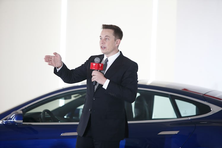BEIJING, CHINA - OCTOBER 23: (CHINA OUT) Elon Musk, Chairman, CEO and Product Architect of Tesla Mot...