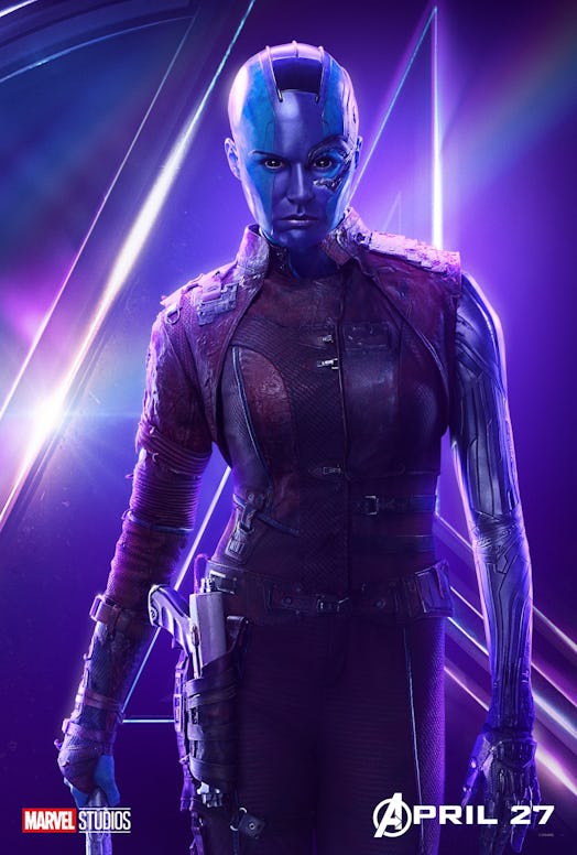 Karen Gillan as Nebula in a promotional poster for 'Avengers: Infinity War'.