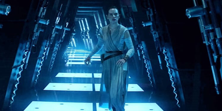 Rey in Cloud City during a flashback in 'The Force Awakens'