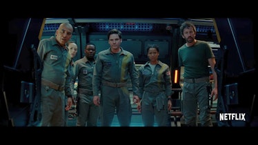 The crew of 'Cloverfield Station'.