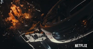 The Cloverfield Space Station gets severely damaged.